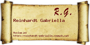 Reinhardt Gabriella névjegykártya